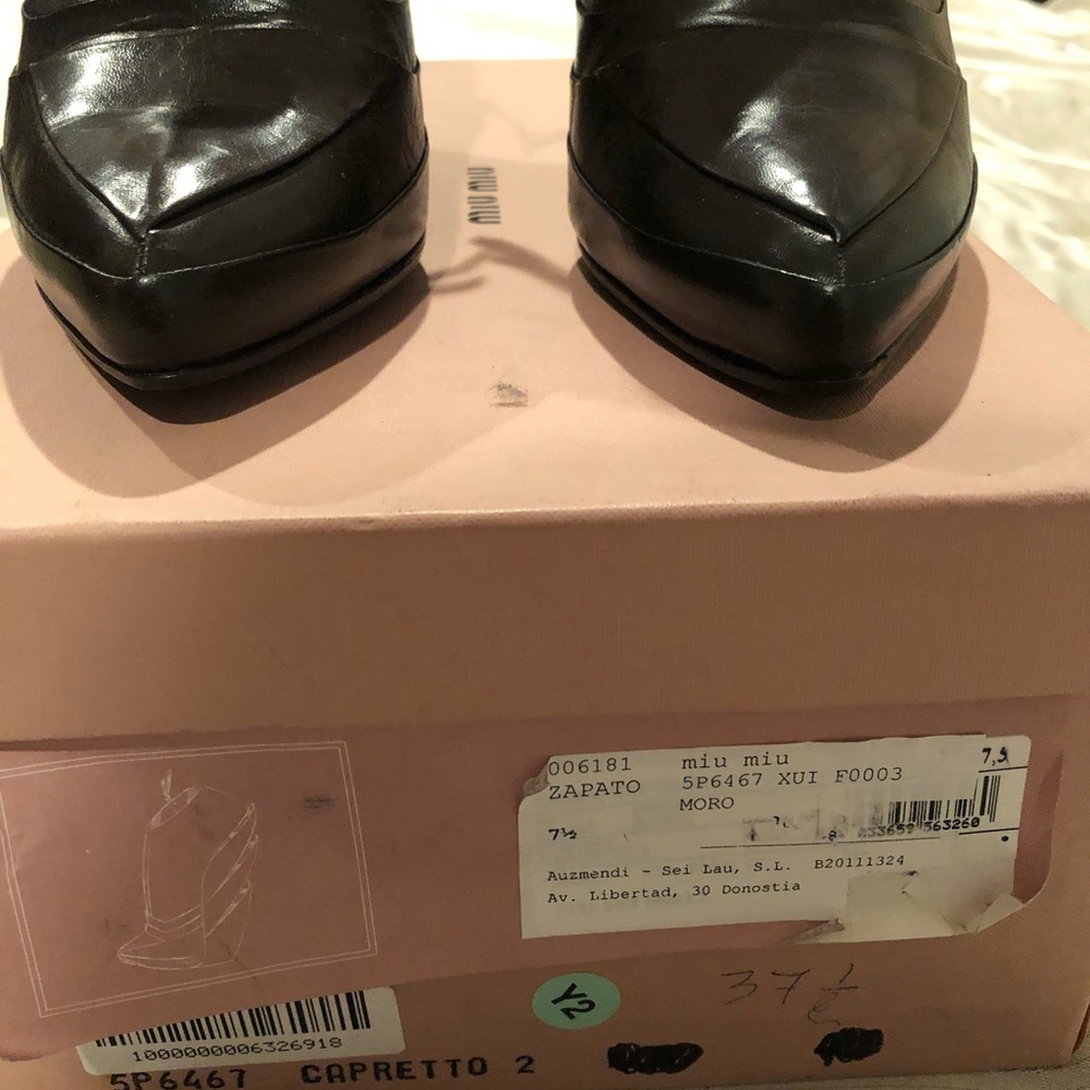 Authentic Miu Miu Leather Wedge Booties! - image 5